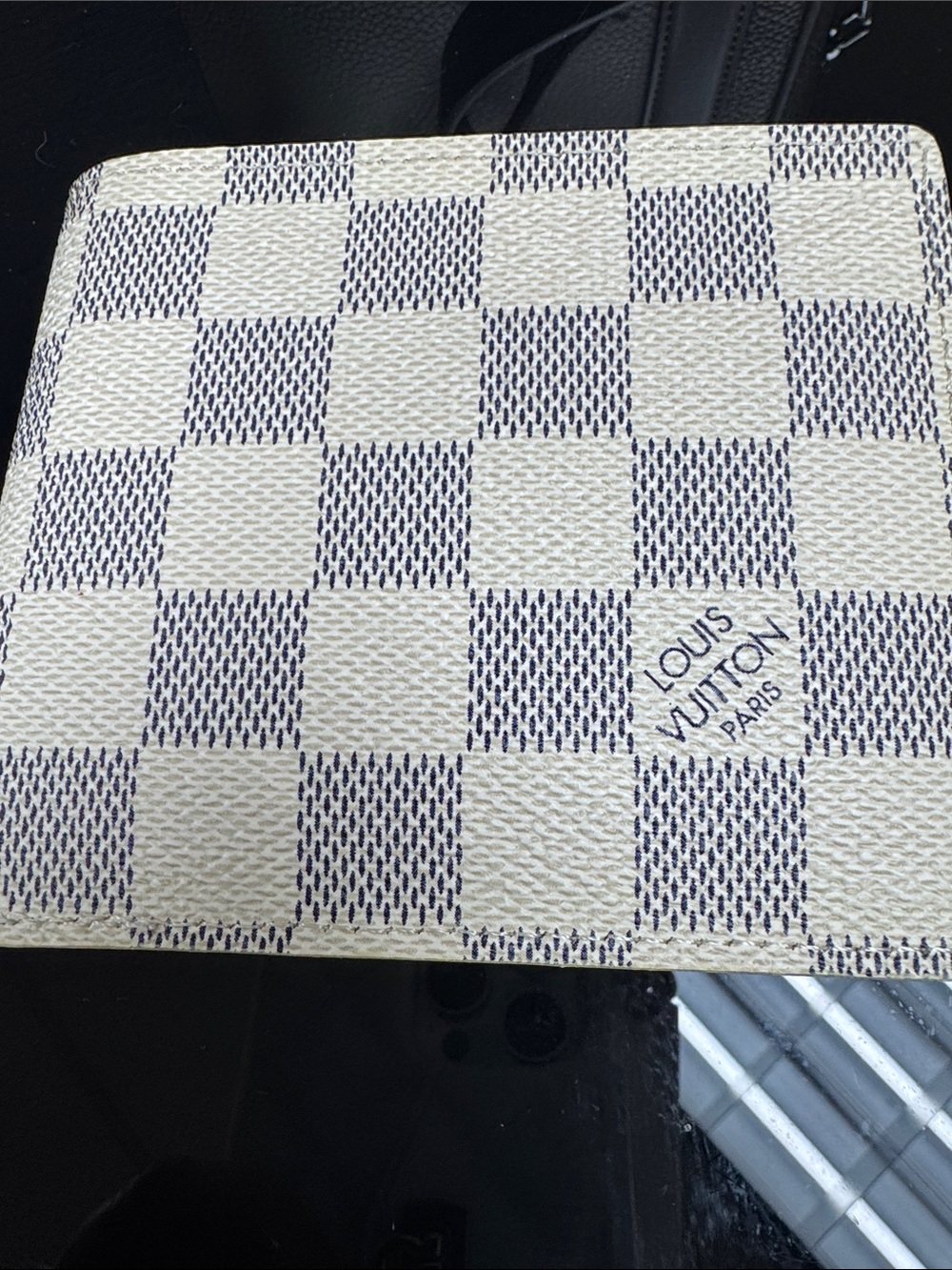 Louis Vuitton Damier Azur Canvas White and Blue Check Bi-Fold Wallet - Picture 4 of 6